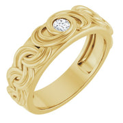 14K Yellow 1/8 CT Natural Diamond Band