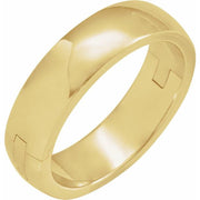 14K Yellow 6 mm CLIQ® Hinged Adjustable Band Size 6