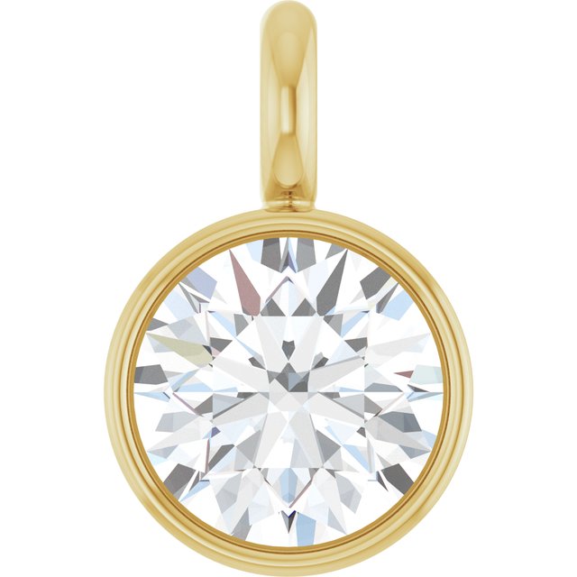 14k Yellow 1/10 Ct Lab-grown Diamond Dangle