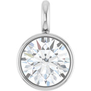 14k White 1/10 Ct Lab-grown Diamond Dangle