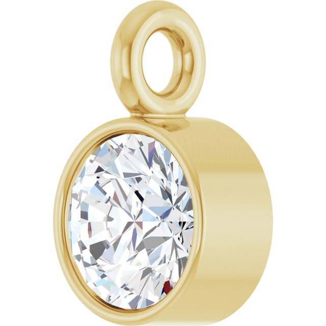 14k Yellow 1/10 Ct Lab-grown Diamond Dangle