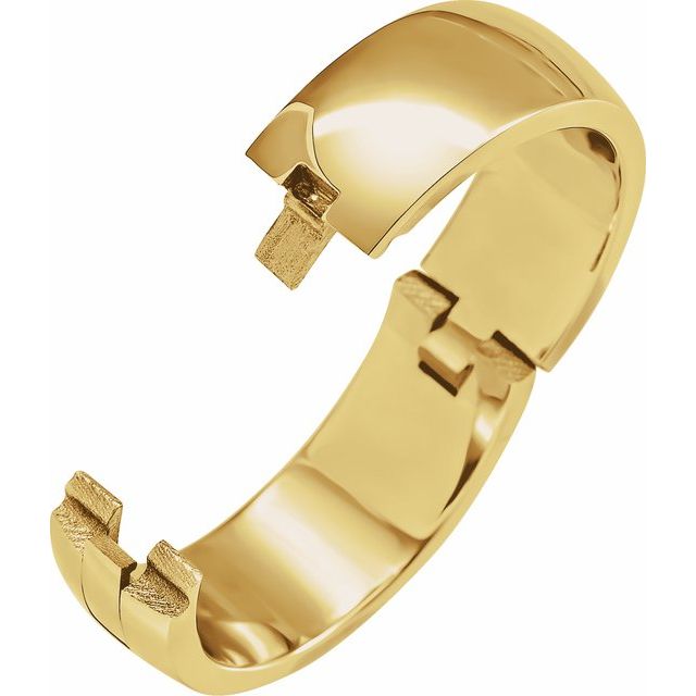 14K Yellow 8 mm CLIQ® Hinged Adjustable Band Size 5