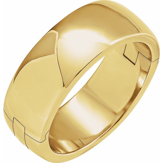 14K Yellow 8 mm CLIQ® Hinged Adjustable Band Size 5