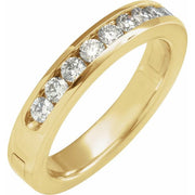 14K Yellow 1/2 CTW Natural Diamond CLIQ® Hinged Adjustable Anniversary Band Size 6