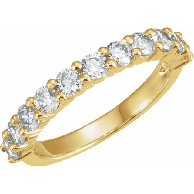 14K Yellow 1 CTW Natural Diamond Anniversary Band