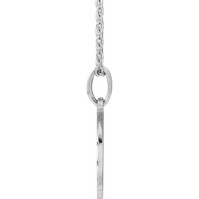 Sterling Silver Engravable Football 16-18' Necklace