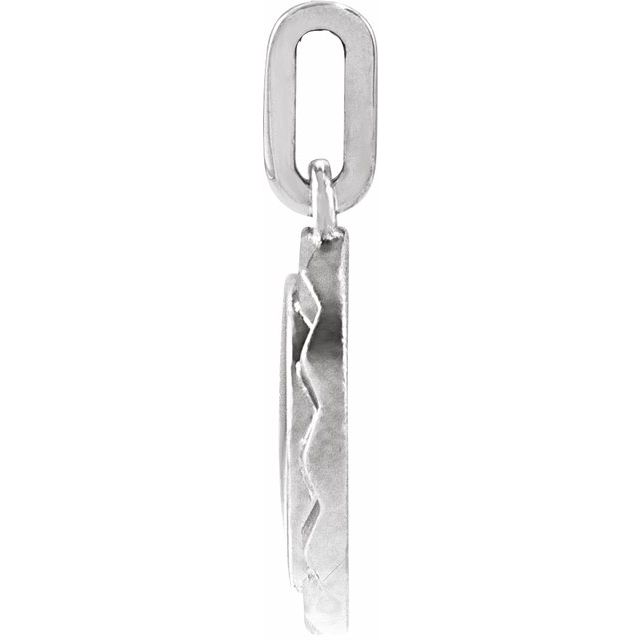 Sterling Silver Engravable Sunburst Pendant