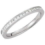 14k White 1/2 Ctw Natural Diamond Band