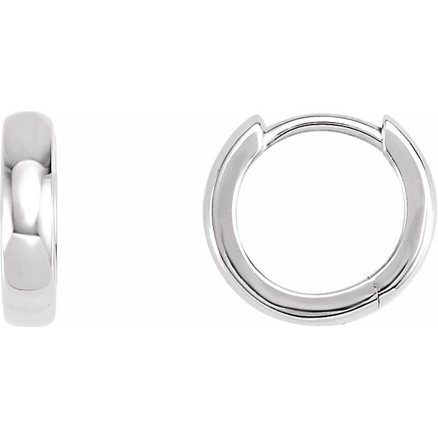 Sterling Silver 11.5 mm Hoop Earring