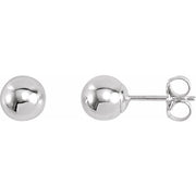 Sterling Silver 6 mm Ball Stud Earrings