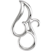 14k White Freeform Pendant