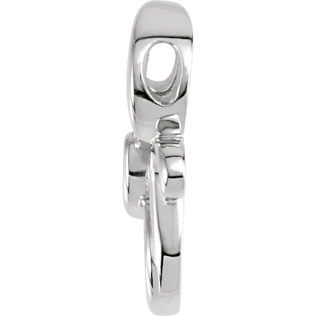 14k White Freeform Pendant