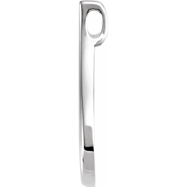 14K White 22x12 mm Freeform Pendant