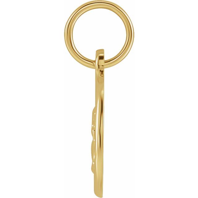 14K Yellow 12 mm Cherub Angel Pendant