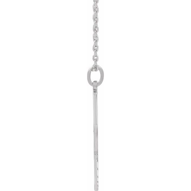 14k White Engravable Pickleball Paddle 16-18' Necklace