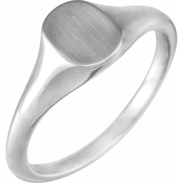 Sterling Silver 8x6 mm Oval Signet Ring