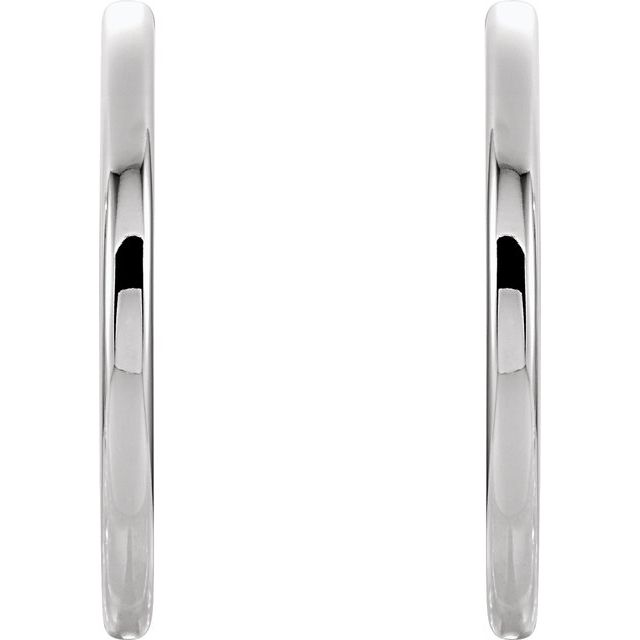 Sterling Silver 29 mm Hinged Hoop Earrings