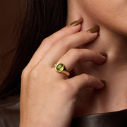 14K Yellow 10x8 mm Natural Peridot Ring