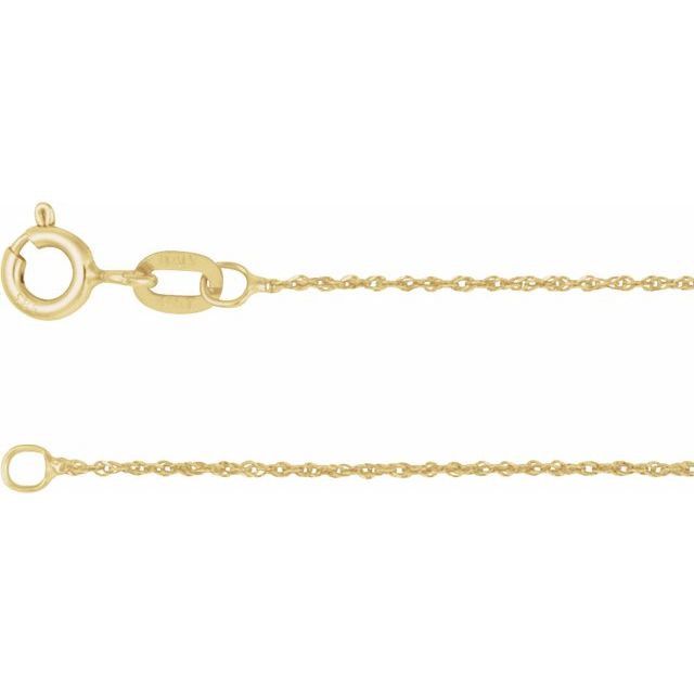 14K Yellow .50 mm Diamond-Cut Singapore 7' Chain