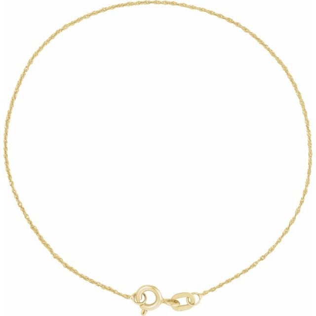 14K Yellow .50 mm Diamond-Cut Singapore 7' Chain