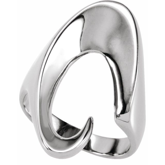 14k White Freeform Ring