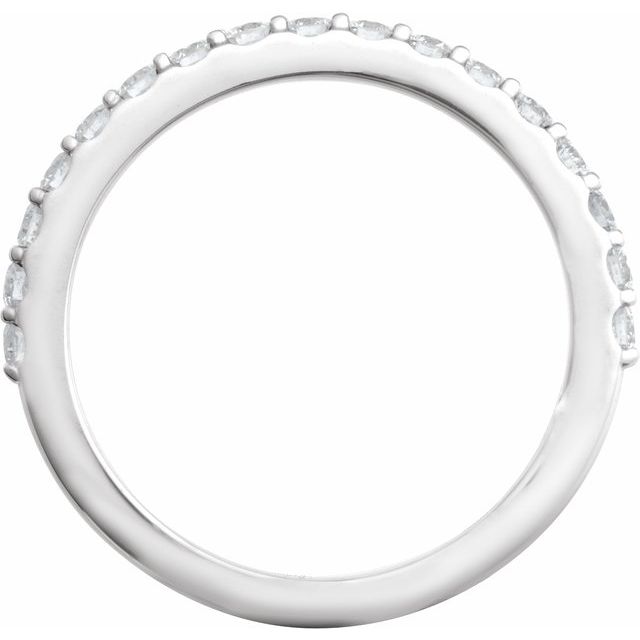 14k White 1/2 Ctw Natural Diamond Band