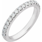 14k White 1/2 Ctw Natural Diamond Band