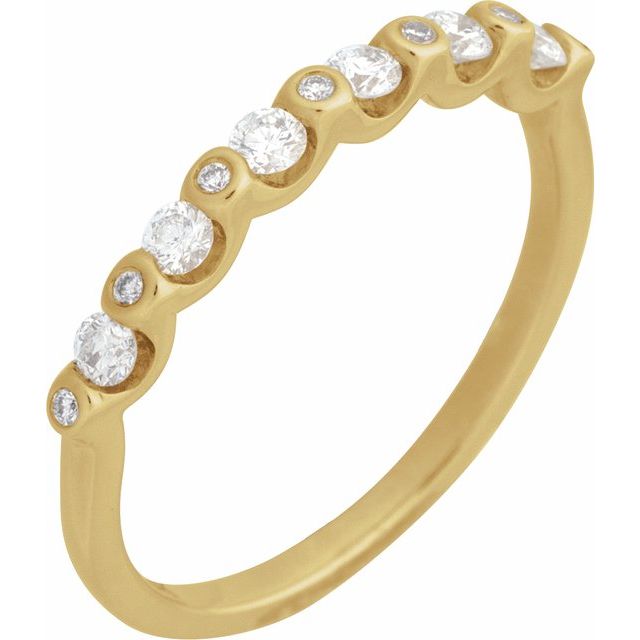 14K Yellow 1/3 CTW Lab-Grown Diamond Anniversary Band