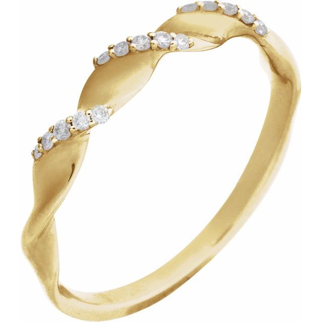 14K Yellow .08 CTW Natural Diamond Anniversary Band