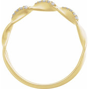 14K Yellow .08 CTW Lab-Grown Diamond Anniversary Band