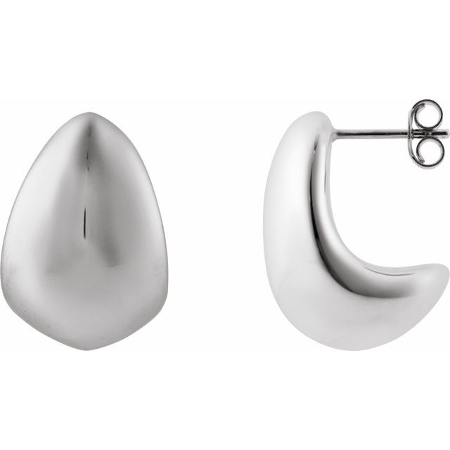 Sterling Silver Electroform Teardrop Earrings