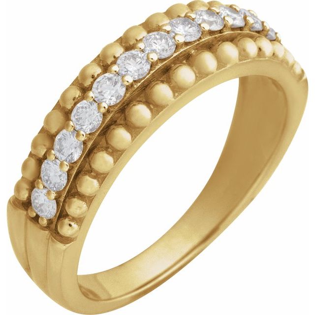 14K Yellow 1/2 CTW Natural Diamond Band