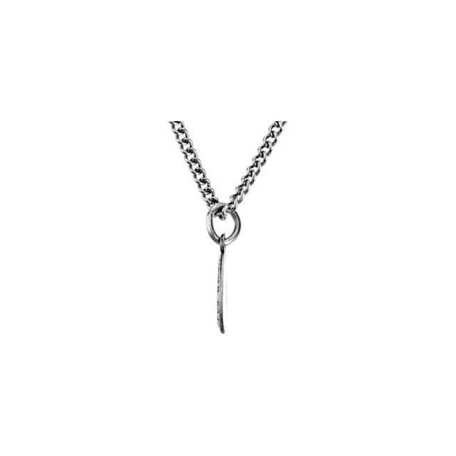 Sterling Silver 9x6 mm Oval St. Christopher 18' Necklace