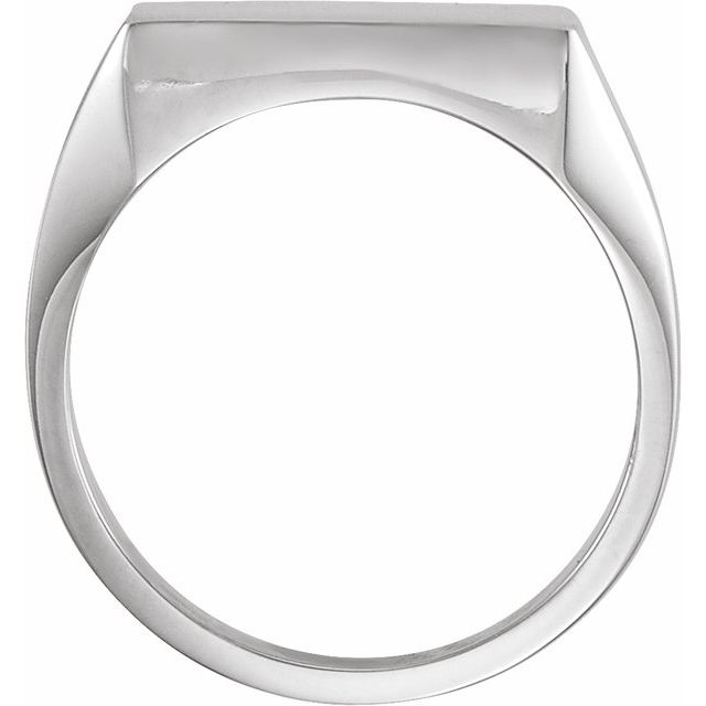 Sterling Silver 12 mm Square Signet Ring