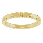 14K Yellow 2.5 mm Diamond Faceted Band Size 7