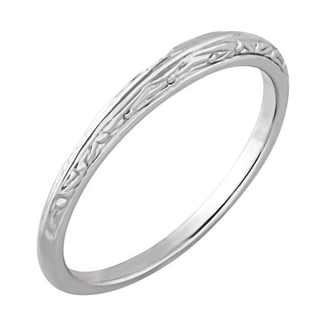 14K White Band