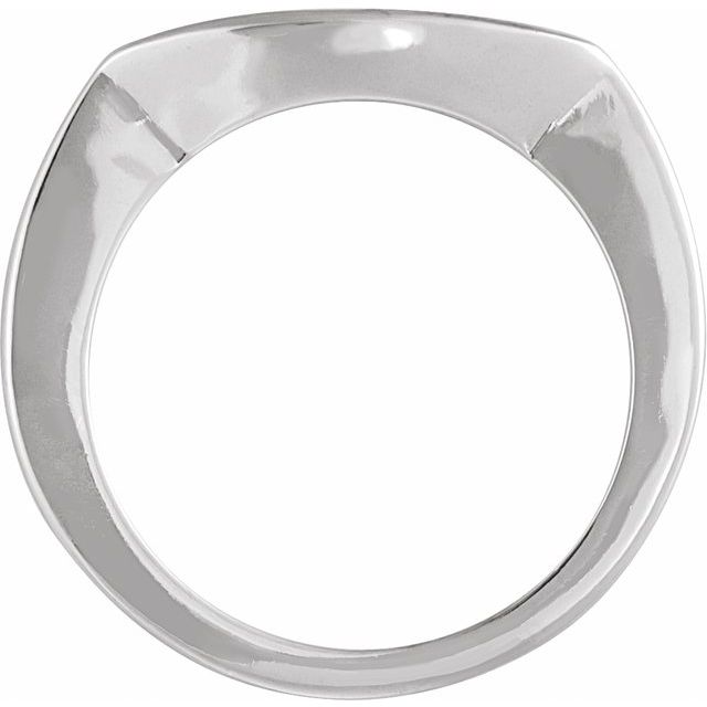 14K White Matching Band for 8.2 mm Round Ring