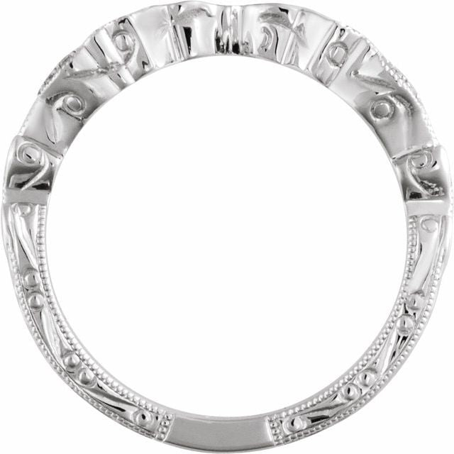 14K White .05 CTW Natural Diamond Matching Band