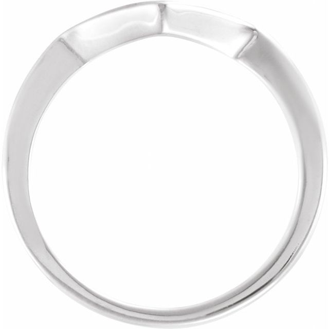 14K White Band for 12x6 mm Marquise Ring
