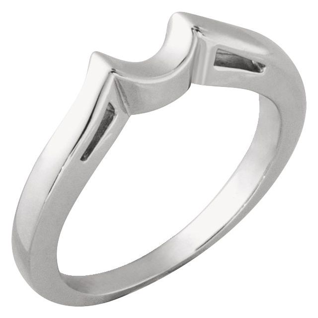 14K White Band for 6.5 mm Round Ring