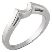 14K White Band for 8.2 mm Round Ring