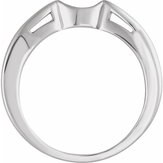 14K White Band for 8.2 mm Round Ring