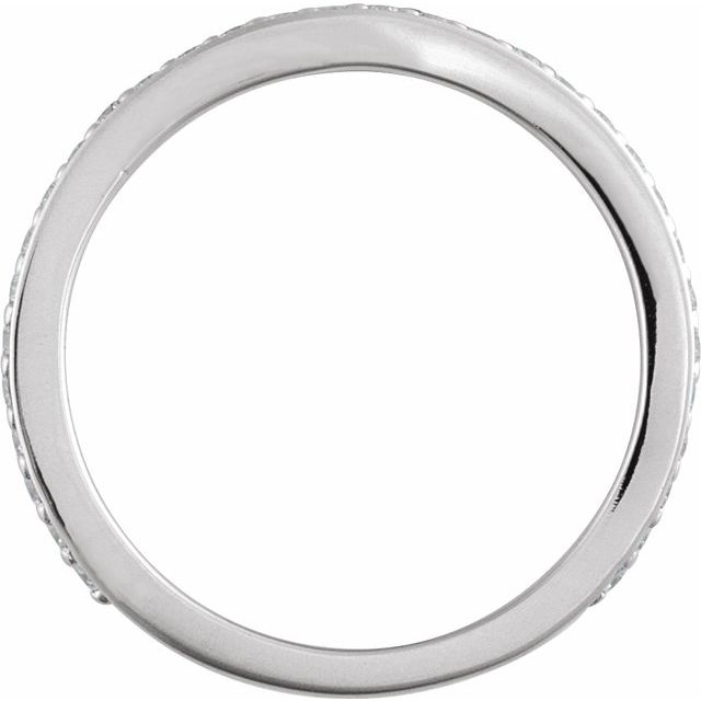 14k White 1/4 Ctw Natural Diamond Band