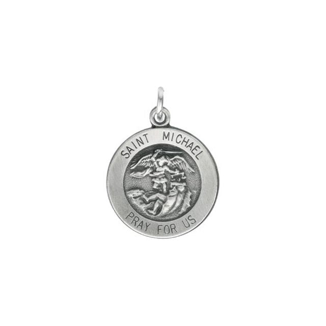 Sterling Silver 14.5 mm St. Michael Medal