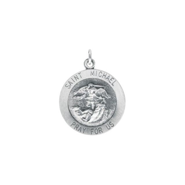 Sterling Silver 18 mm St. Michael Medal