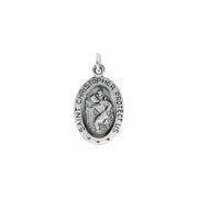 Sterling Silver 15x11 mm Oval St. Christopher Medal