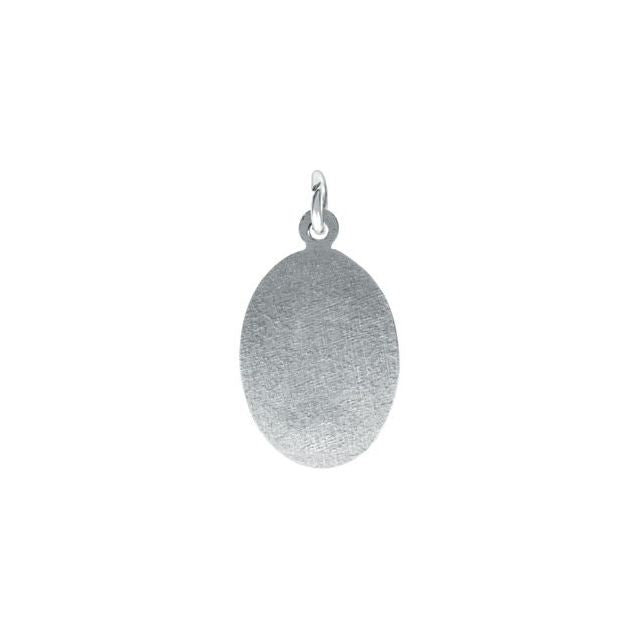 Sterling Silver 24x16 mm Oval St. Christopher Pendant