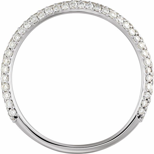 14K White 3/8 CTW Natural Diamond Band