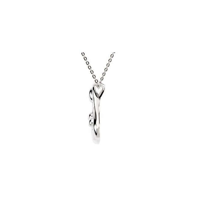 Sterling Silver 2 Child Mother's Embrace 18' Necklace