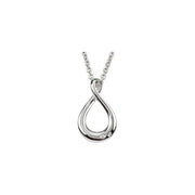 Sterling Silver .015 CTW Natural Diamond Infinity-Inspired 18' Necklace